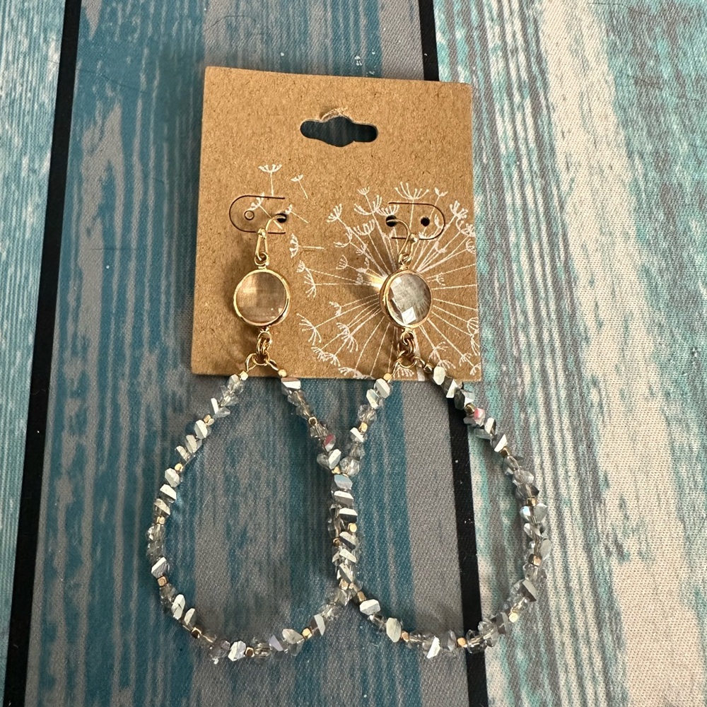 Elegant Gold and Silver Teardrop Earrings